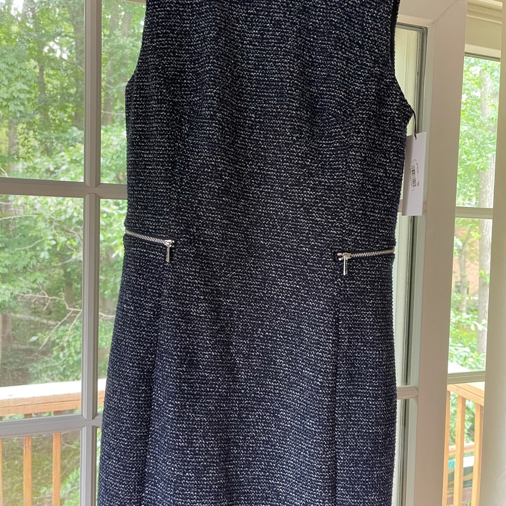 Calvin Klein Zipper-Trim Sheath Dress
